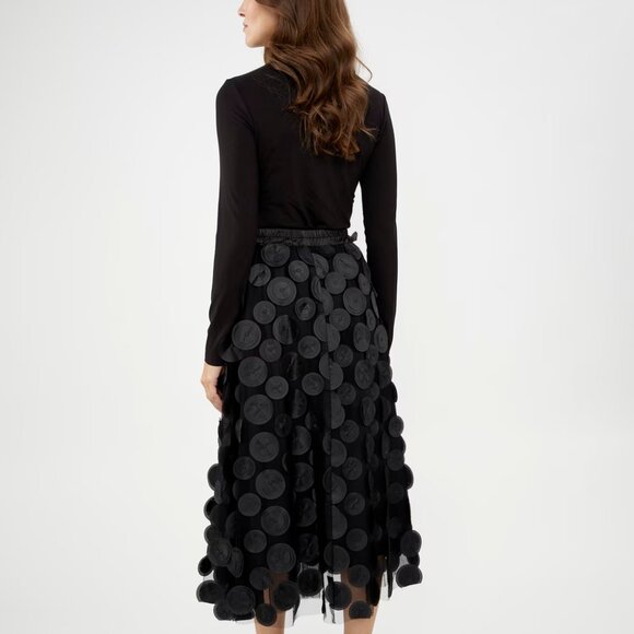 Textured Circle Midi Skirt - Picture 2 of 4